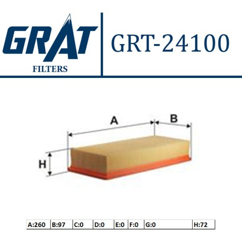 GRAT HAVA FİLTRESİ GRT-24100